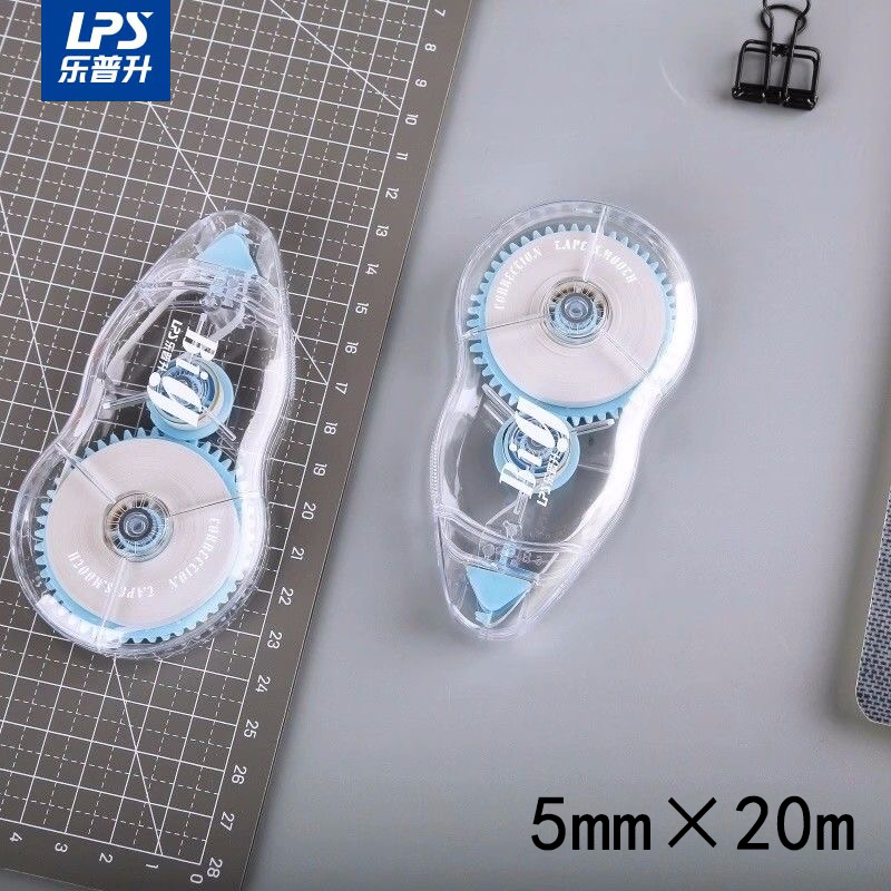 乐普升T-90263C修正带5mm×20m大容量透明膜带涂改顺滑修正带学生