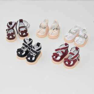 4分6分娃衣鞋子可爱蝴蝶结蕾丝鞋子BJD皮鞋bjd皮鞋30CM关节玩偶