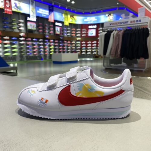 正品Nike耐克CORTEZ魔术贴轻便低帮儿童运动休闲鞋童鞋IQ7669-161