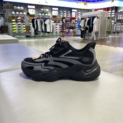 正品SKECHERS斯凯奇拼接撞色百搭低帮男运动休闲鞋老爹鞋118332