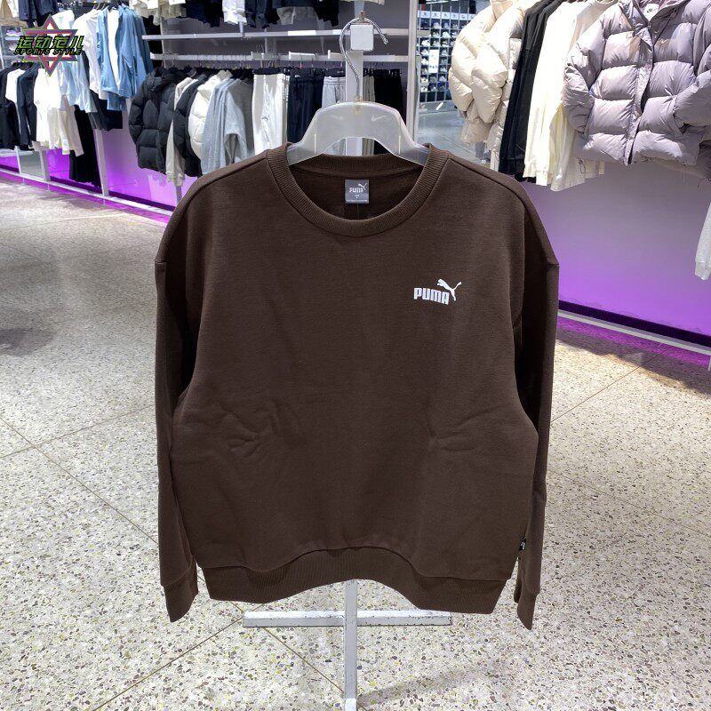 正品PUMA彪马抓绒保暖圆领女运动休闲针织卫衣套头衫685587-01