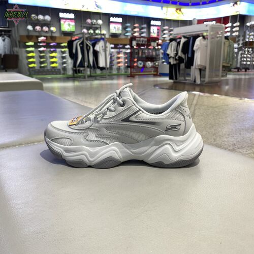 正品SKECHERS斯凯奇拼接撞色百搭低帮女运动休闲鞋老爹鞋117687