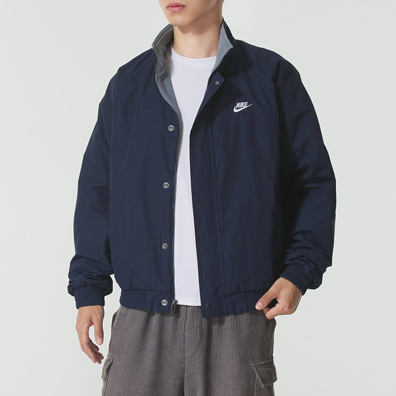 耐克加绒保暖立领梭织夹克外套