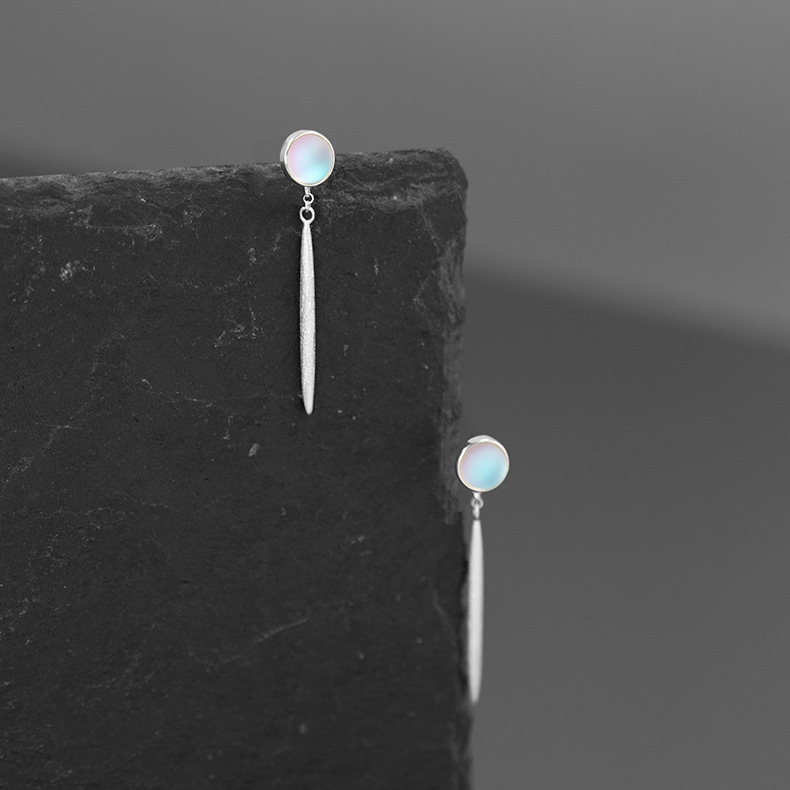 耳夹耳钉S925纯银琉璃