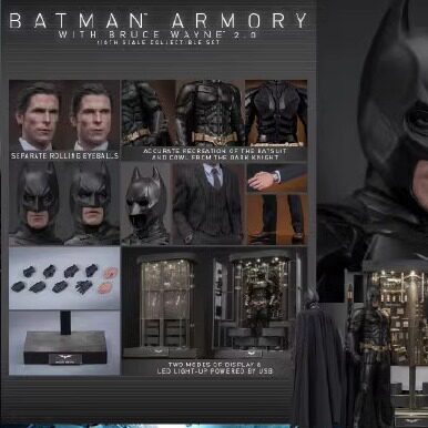 HOTTOYS HT 1/6 蝙蝠侠装甲库 布鲁斯·韦恩 2.0 MMS750