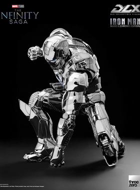 定金Threezero 3A 17.5cm 3Z09240C0 漫威DLX 钢铁侠Mark2电镀版
