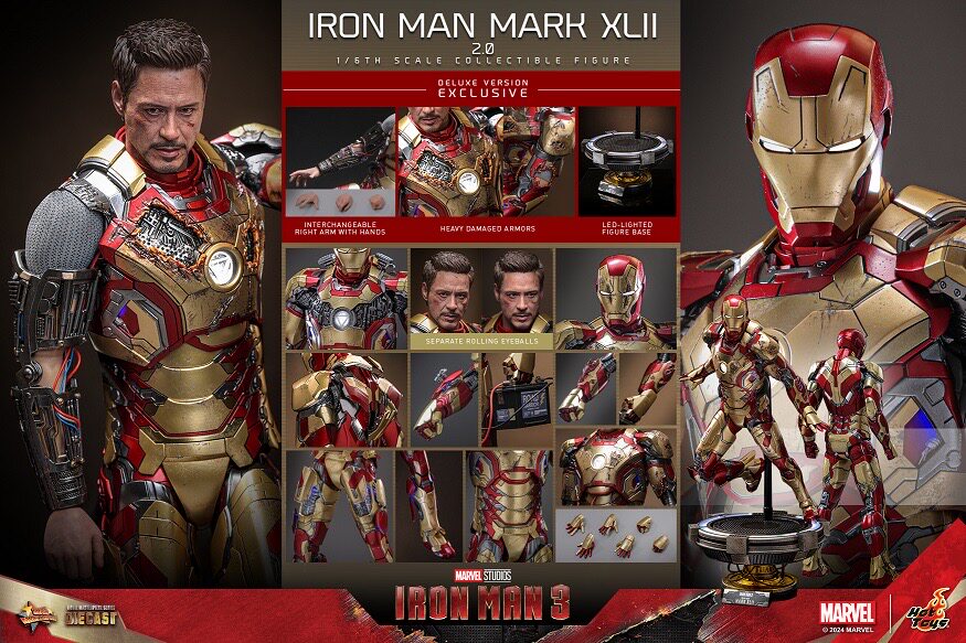 HOTTOYS HT 1/6 MMS759钢铁侠MK42（2.0）豪华版可动人偶