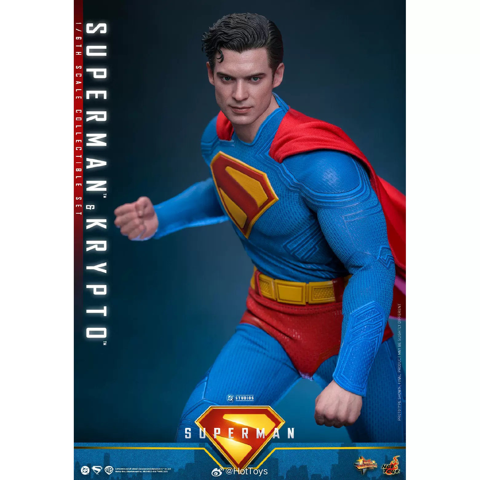 现货包邮 HotToys HT 1/6《新超人》 超人&小氪 可动人偶 MMS812
