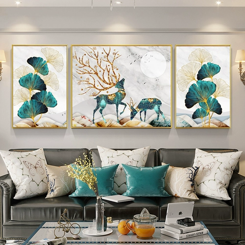 Cross -STITCH 2023 Новая линейная вышивка гостиная большая трехэтажная картинка Рекрутирование богатства оленя, простая вышивка ручной работы цветов