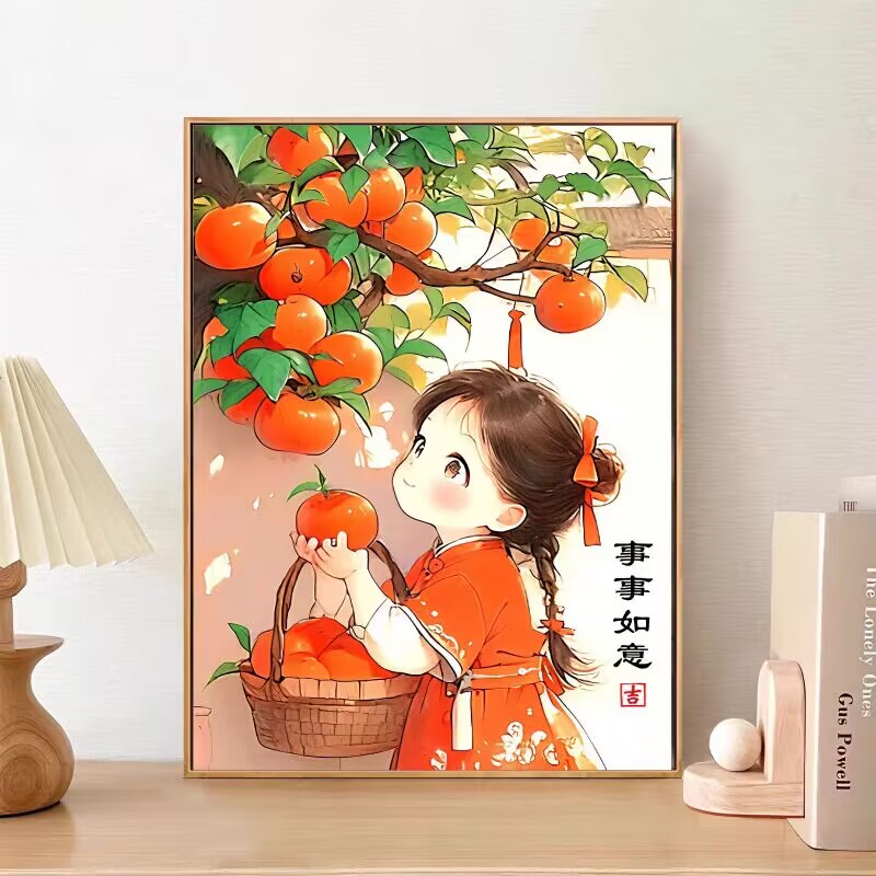 进口棉布百分百精准印花十字绣