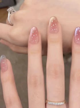 手工定制爆闪猫眼穿戴甲贴显白