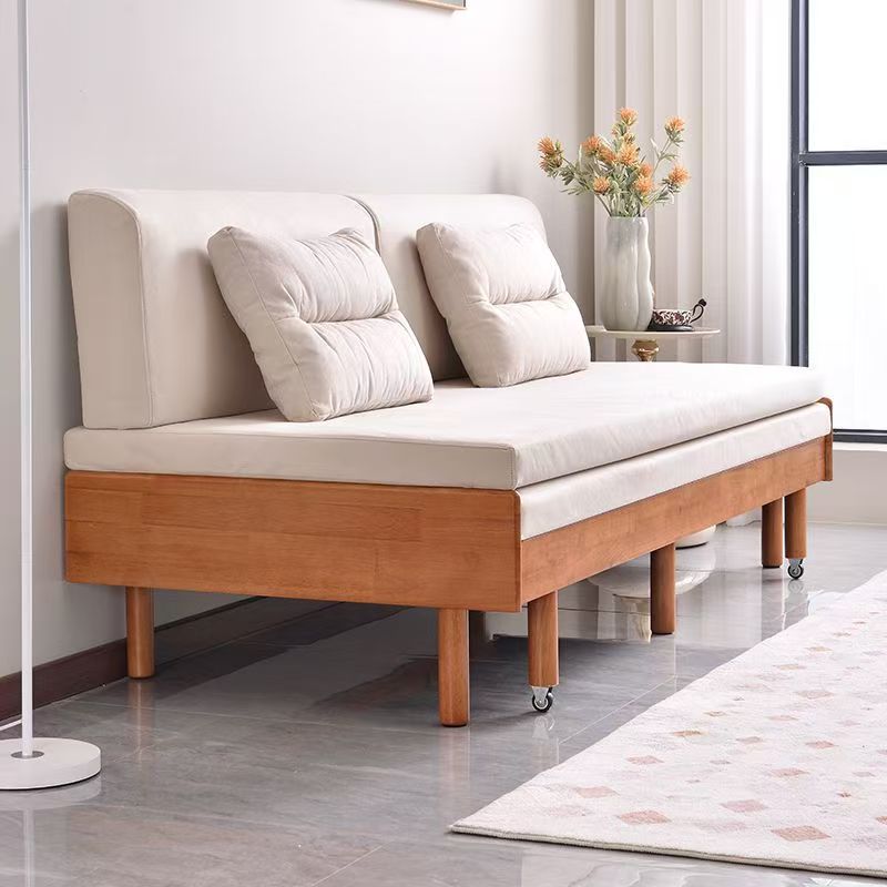 实木沙发床两用小户型可折叠单双人经济型推拉坐卧多功能伸缩床