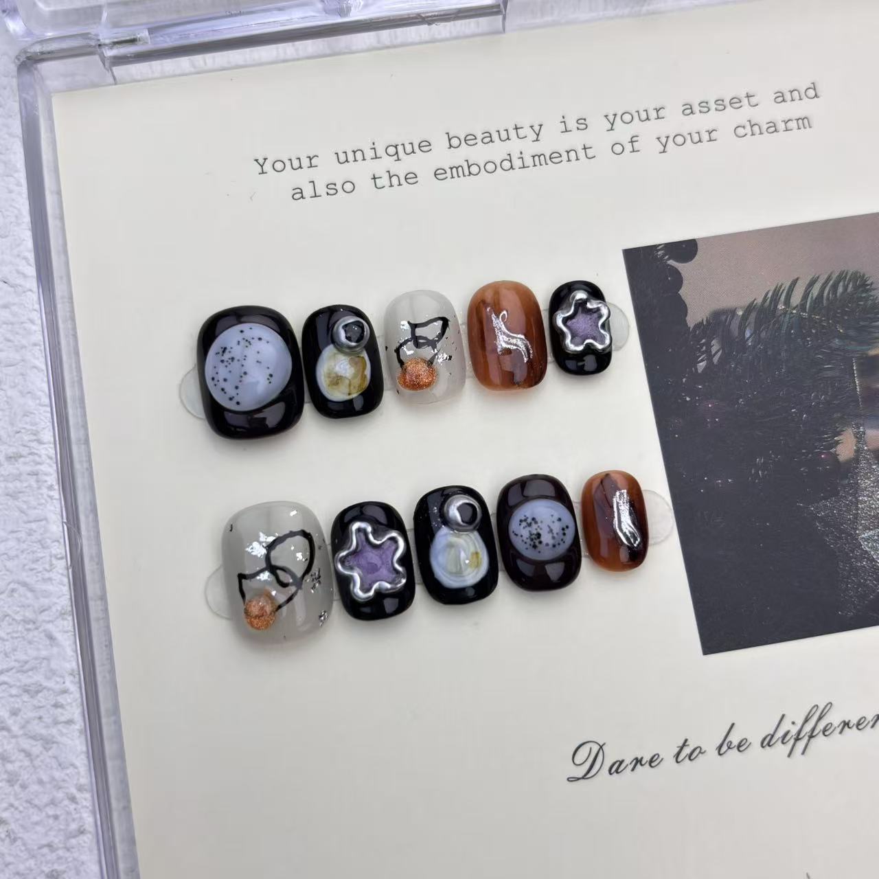 漫步时光手工美甲捏捏立体