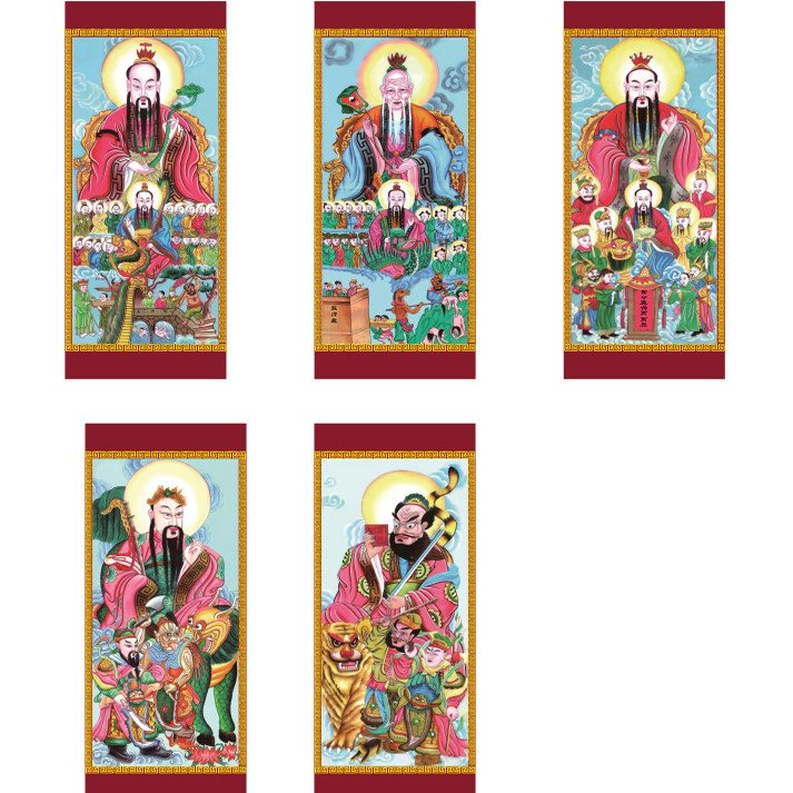 三清道祖挂图佛像国画道士专用