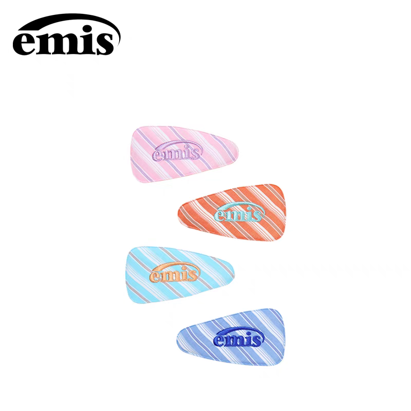 emis发夹细条纹宽发夹多色可选彩虹字母刺绣侧边刘海碎发bb夹子