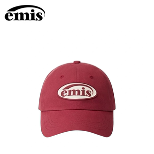 emis帽子2025新款橡胶徽章棒球帽百搭鸭舌帽软顶休闲男女款高级感