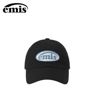 韩国emis官方帽子足印徽章棒球帽运动时尚男女同款2025秋冬新款