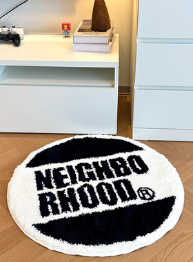 2025新款Neighborhood植绒地毯客厅卧室床边毯长绒吸水地垫暗黑风
