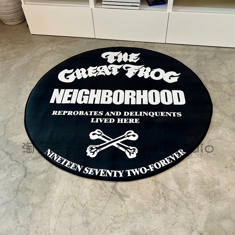 新款日系Neighborhood地毯圆形电竞椅标配卧室家用客厅水晶绒包邮
