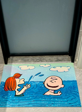 史努比卡通硅藻泥脚垫浴室门口卫生间厨房吸水防滑环保可爱地垫