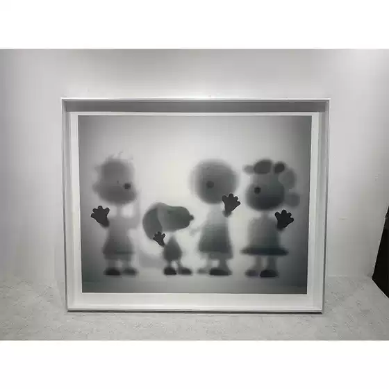 Whatshisname's Disappearing Snoopy and Disappearing Mickey Prints, Decorative Paintings with Frames 