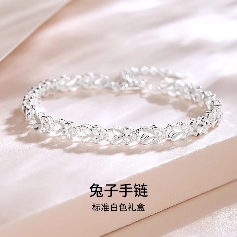 999纯银兔子手链女2026年新款轻奢小众生日母亲节礼物送妈妈女友图片