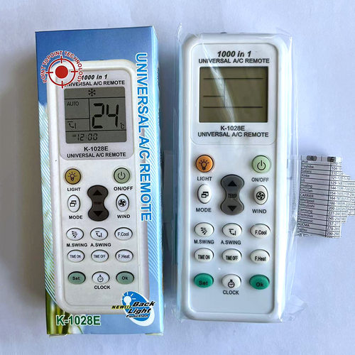 英文K-1028E英文万能空调遥控器带照明多功能遥控器1000合1通用