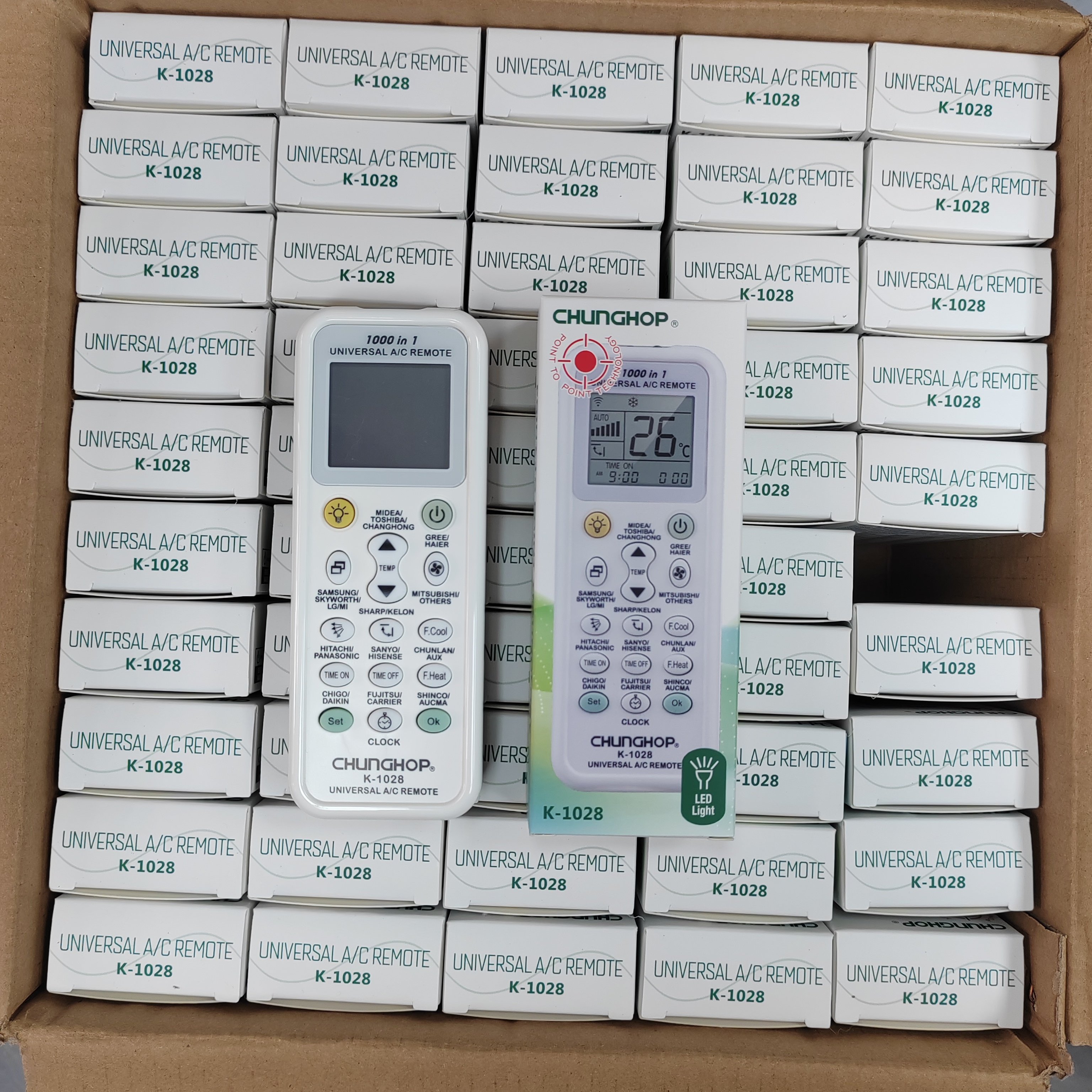 原装众合CHUNGHOP K-1028E  万能空调遥控器 英文版  原装正品