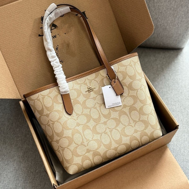 新款City23托特包百搭老花字母手提包原d小号手提包大容量妈咪袋