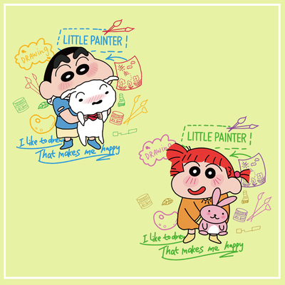 蜡笔小新妮妮烫画贴热转印贴印花