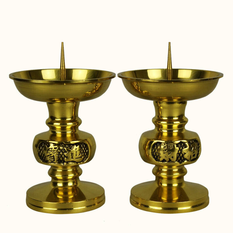 高端供佛大仕f缘铜供佛像蜡烛台蜡庆结婚婚烛台佛教用品拜佛祭奢