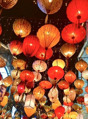 景区发光异形灯笼中式复古户外中秋节灯笼异形创意网红越南灯笼