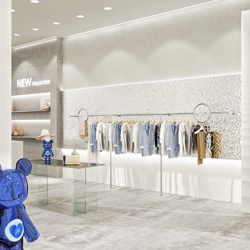 速发装衣店架童装货服装店店服架子专用上墙展示架落地式挂衣陈列