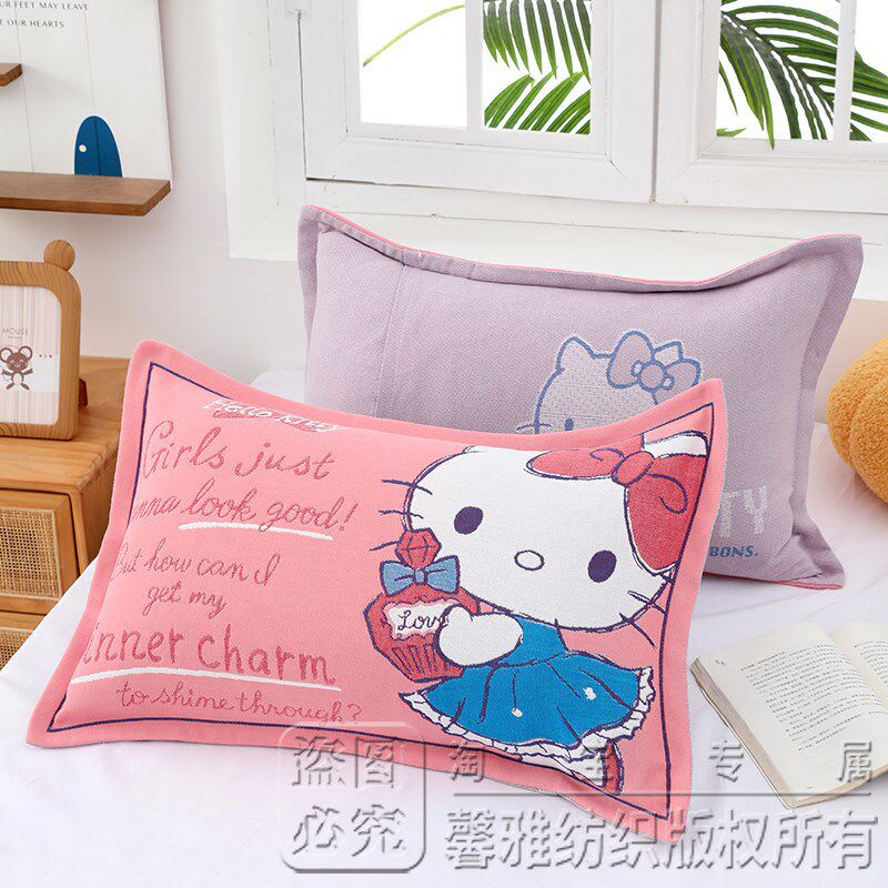 速发枕套纯棉单套枕头0一对家用儿童40X6个单人可爱1条装