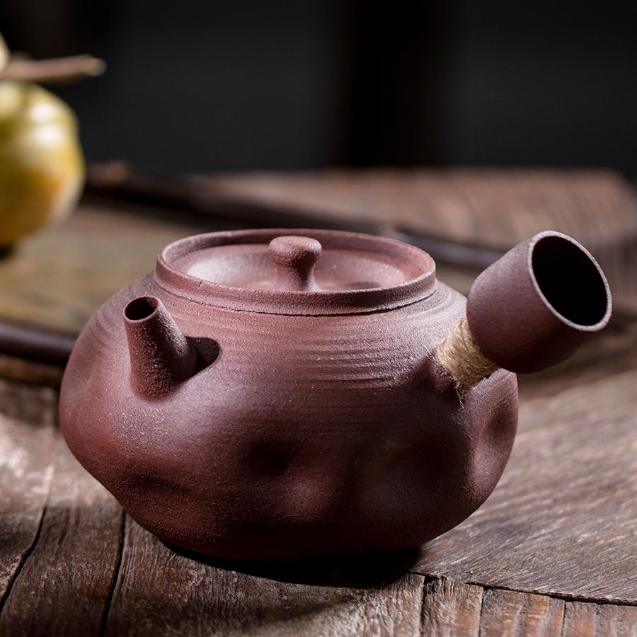 速发景德镇侧把紫砂煮茶壶家用泡茶壶烧水壶纯手工跳盖壶可电陶炉