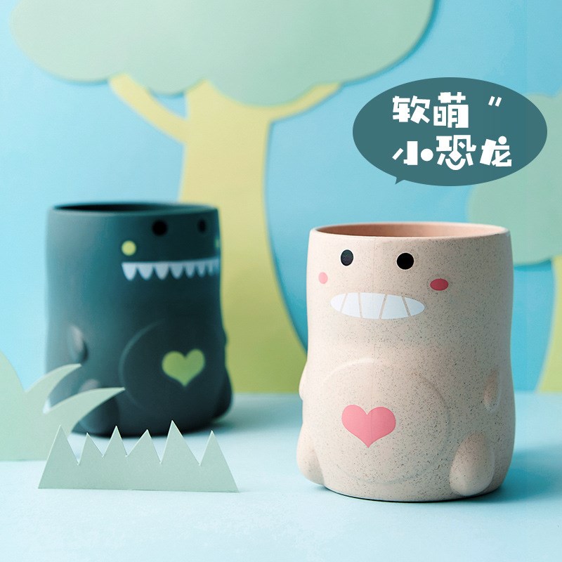 现货速发儿童情侣一对牙刷套装创意宝宝牙缸漱口杯子家用刷牙杯松