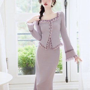 速发早秋冬式装一整套高级感小洋搭法穿针织独特绝美盐系轻熟两件