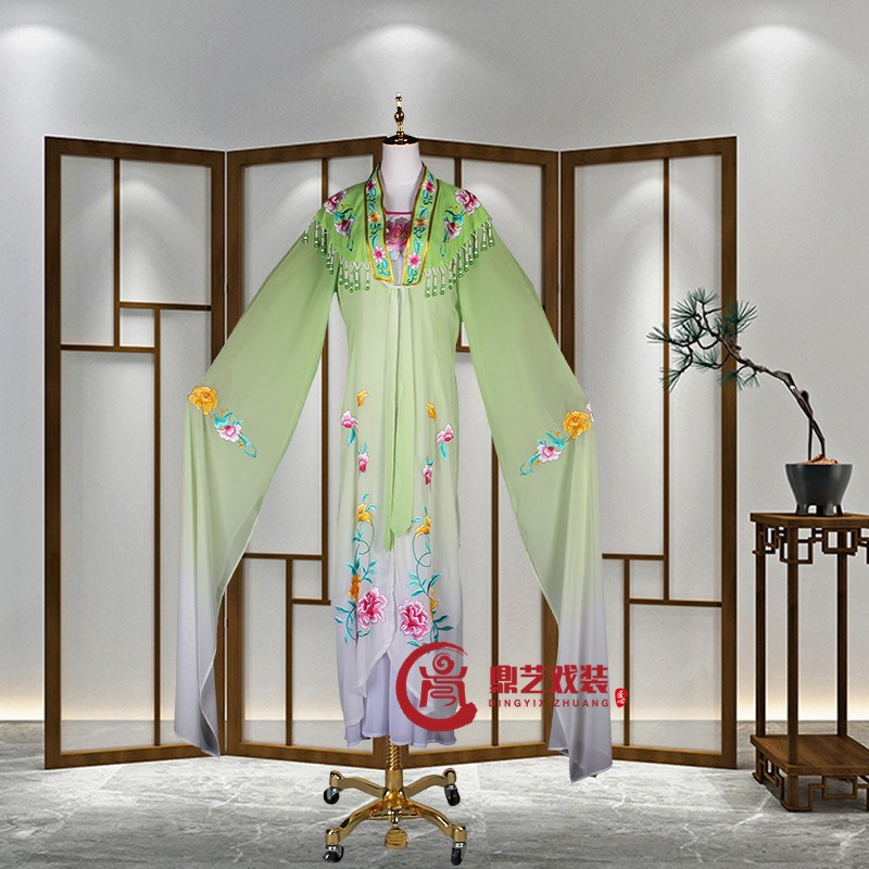 速发装牡黄梅戏曲小旦演出服越戏剧花旦小姐古装新款剧丹花长披