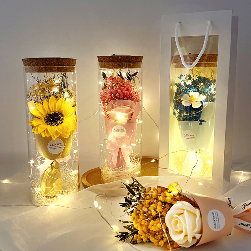速发教师节礼物送老师向日满葵意星花束干花永生花创天实用生日礼