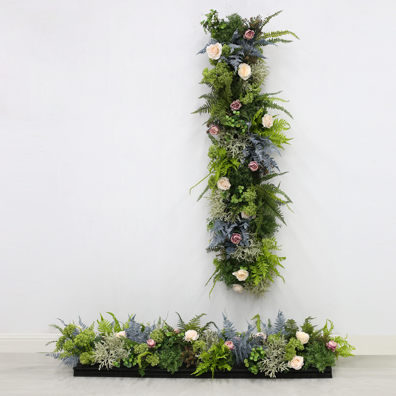 速发蕨类绿植花箱花槽装饰门面创艺墙挂饰布摆置设花意隔断装饰花