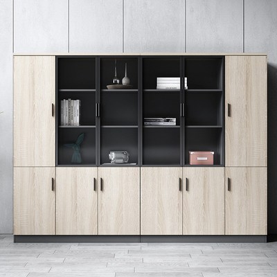 速发博飞件档文简柜办公室书柜资料柜储物柜 带门落地文件柜约柜