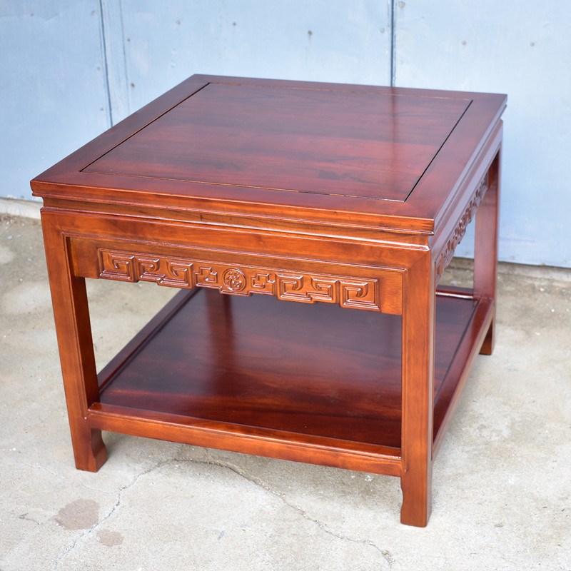 速发茶茶几小户型#桌沙方边桌实木双层角几客厅新中式榆木正发形