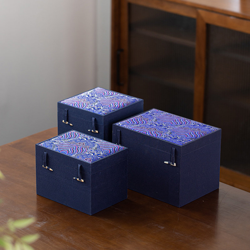 速发景欣花装瓷器收藏品盒瓶摆件瓷器精美礼品盒空包收纳盒锦盒