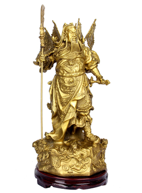 速发铜关龙关公摆件九艺礼品铜工公