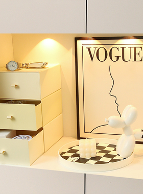 速发关油收入户玄奶风纳盒抽屉式鞋柜置物架客厅居家饰品