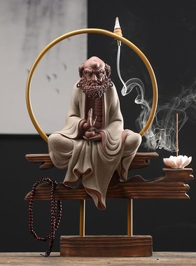 速发新中式瓷件陶摆禅像佛意办公室桌面客厅电视柜书房茶艺软装饰