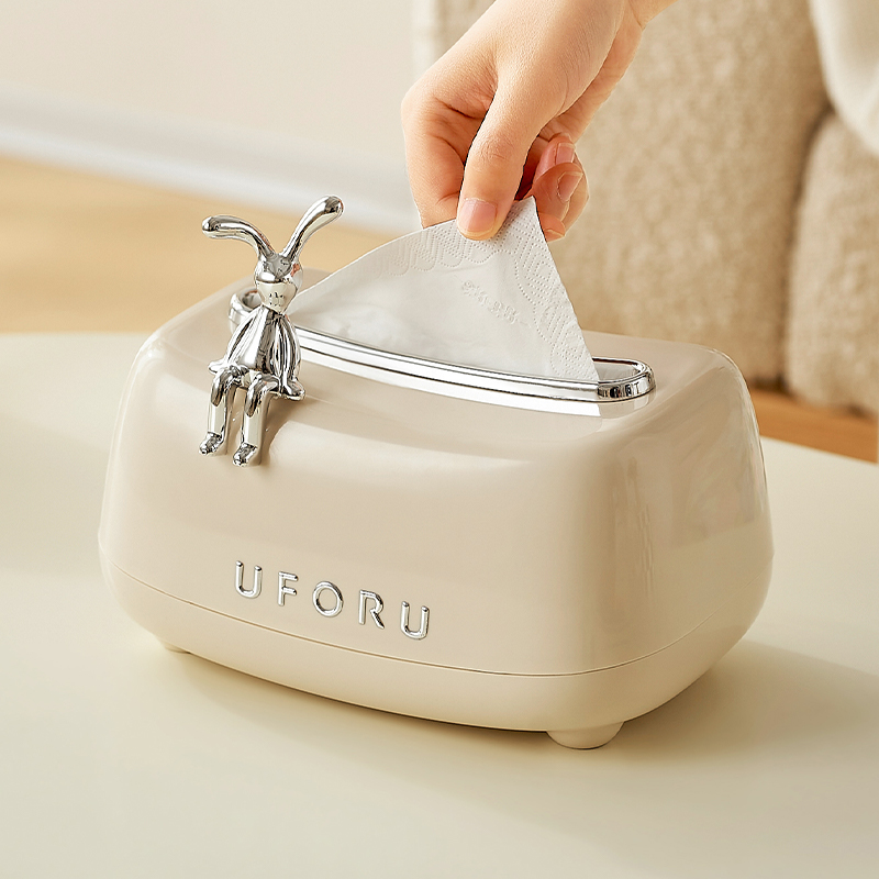 速发盒用盒客厅高档轻奢风家巾创意抽纸盒茶几收纳纸餐巾纸盒子