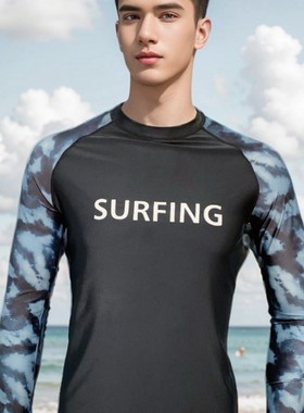 速发ber纶体冲浪游肥佬男弹锦分高士高端速干衣潜水服防晒