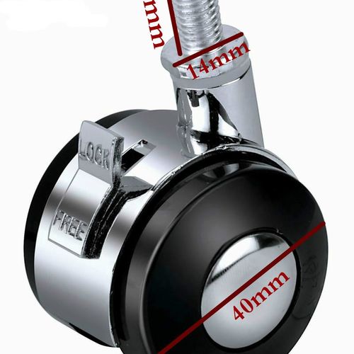 速发5子方向轮轮.1寸8MM静音轱辘脚轮合金茶几轮电脑桌滑轮