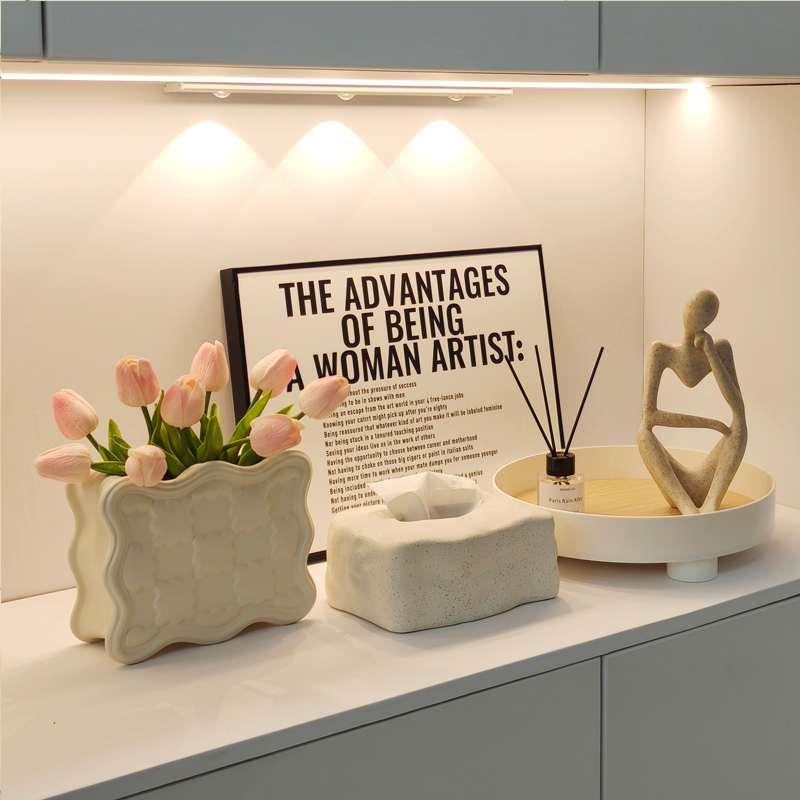 速发奶油风入户餐柜柜摆件边档进门口玄关鞋柜隔断高装饰乔迁礼品